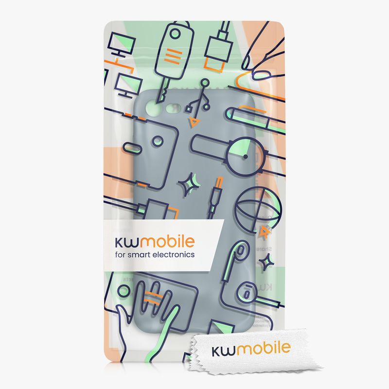 Laptop, Telefoane si Tablete - Telefoane mobile si accesorii - Accesorii Telefoane - Huse telefoane - Husa Kwmobile pentru iPhone SE3/SE2/SE (2022)/SE (2020), anti-alunecare, silicon, albastru - Infinity.ro