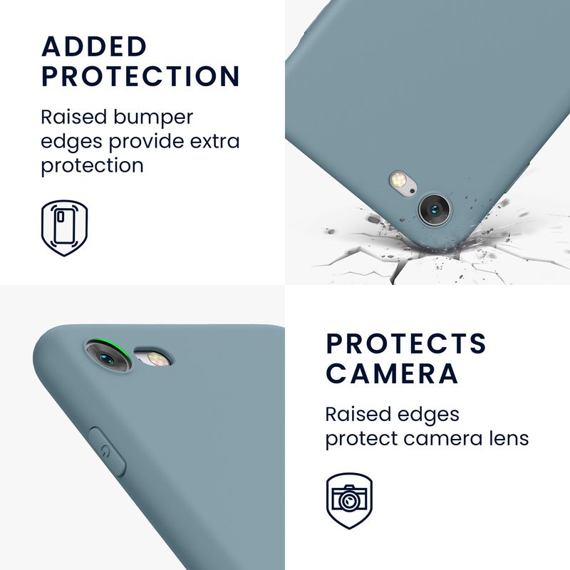 Laptop, Telefoane si Tablete - Telefoane mobile si accesorii - Accesorii Telefoane - Huse telefoane - Husa Kwmobile pentru iPhone SE3/SE2/SE (2022)/SE (2020), anti-alunecare, silicon, albastru - Infinity.ro