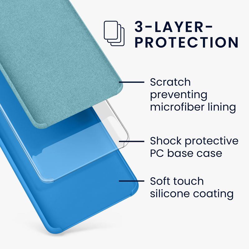Laptop, Telefoane si Tablete - Telefoane mobile si accesorii - Accesorii Telefoane - Huse telefoane - Husa Kwmobile pentru iPhone SE (generatia 1 (2016))/5/5S, incarcare wireless, silicon, albastru - Infinity.ro