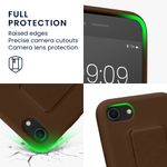Laptop, Telefoane si Tablete - Telefoane mobile si accesorii - Accesorii Telefoane - Huse telefoane - Husa Kwmobile pentru iPhone SE3/SE2/SE (2022)/SE (2020), functie stand, silicon, maro - Infinity.ro