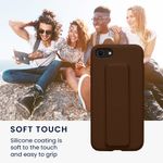 Laptop, Telefoane si Tablete - Telefoane mobile si accesorii - Accesorii Telefoane - Huse telefoane - Husa Kwmobile pentru iPhone SE3/SE2/SE (2022)/SE (2020), functie stand, silicon, maro - Infinity.ro