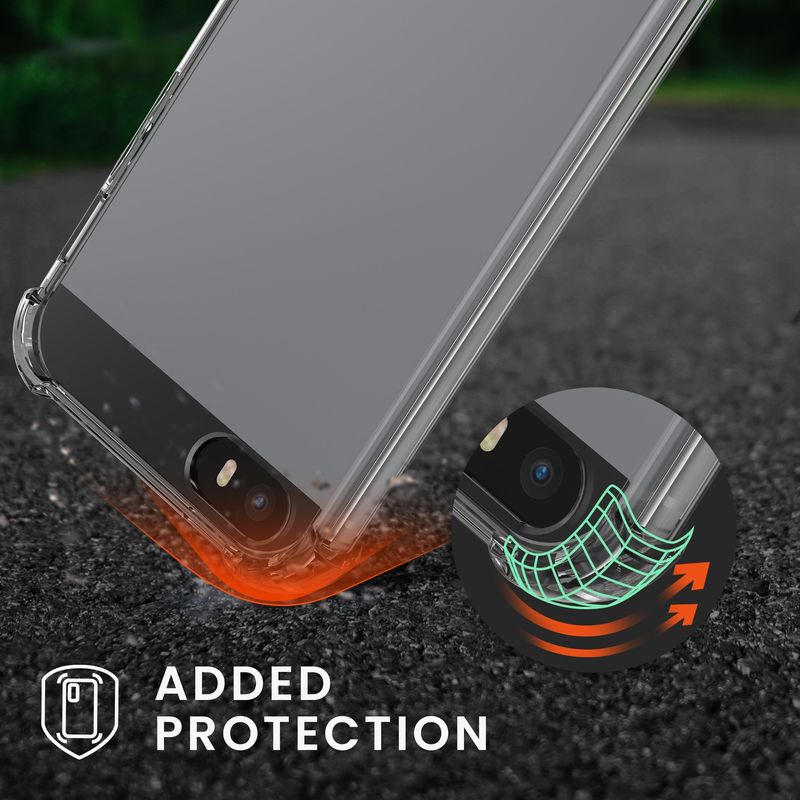 Laptop, Telefoane si Tablete - Telefoane mobile si accesorii - Accesorii Telefoane - Huse telefoane - Husa Kwmobile pentru iPhone SE (generatia 1 (2016))/5/5S, protectie la socuri, TPU, negru, transparent - Infinity.ro