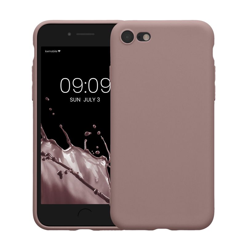 Laptop, Telefoane si Tablete - Telefoane mobile si accesorii - Accesorii Telefoane - Huse telefoane - Husa Kwmobile pentru iPhone SE3/SE2/SE (2022)/SE (2020), anti-alunecare, silicon, bej - Infinity.ro