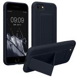 Laptop, Telefoane si Tablete - Telefoane mobile si accesorii - Accesorii Telefoane - Huse telefoane - Husa Kwmobile pentru iPhone SE3/SE2/SE (2022)/SE (2020), functie stand, silicon, mov - Infinity.ro