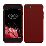 Laptop, Telefoane si Tablete - Telefoane mobile si accesorii - Accesorii Telefoane - Huse telefoane - Husa Kwmobile pentru iPhone SE3/SE2/SE (2022)/SE (2020), anti-alunecare, silicon, rosu - Infinity.ro