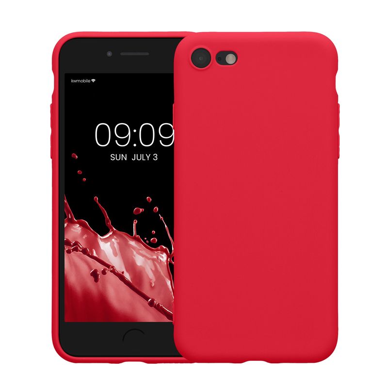 Laptop, Telefoane si Tablete - Telefoane mobile si accesorii - Accesorii Telefoane - Huse telefoane - Husa Kwmobile pentru iPhone SE3/SE2/SE (2022)/SE (2020), anti-alunecare, silicon, roz - Infinity.ro