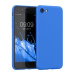 Laptop, Telefoane si Tablete - Telefoane mobile si accesorii - Accesorii Telefoane - Huse telefoane - Husa Kwmobile pentru iPhone SE3/SE2/SE (2022)/SE (2020), incarcare wireless, silicon, albastru - Infinity.ro