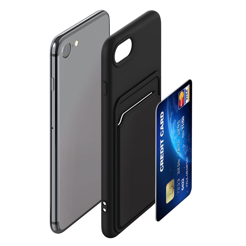 Laptop, Telefoane si Tablete - Telefoane mobile si accesorii - Accesorii Telefoane - Huse telefoane - Husa Kwmobile pentru iPhone SE3/SE2/SE (2022)/SE (2020), incarcare wireless, silicon, negru - Infinity.ro