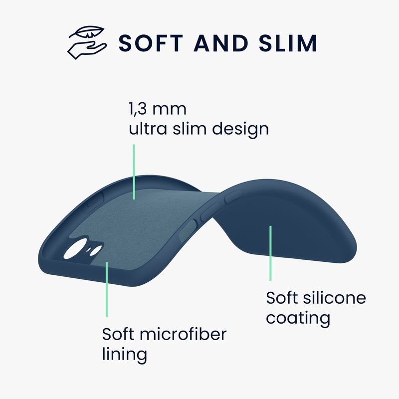 Laptop, Telefoane si Tablete - Telefoane mobile si accesorii - Accesorii Telefoane - Huse telefoane - Husa Kwmobile pentru iPhone SE3/SE2/SE (2022)/SE (2020), protectie la socuri, silicon, bleumarin - Infinity.ro