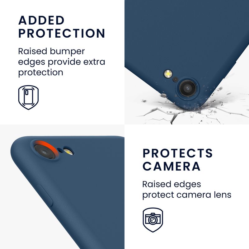 Laptop, Telefoane si Tablete - Telefoane mobile si accesorii - Accesorii Telefoane - Huse telefoane - Husa Kwmobile pentru iPhone SE3/SE2/SE (2022)/SE (2020), protectie la socuri, silicon, bleumarin - Infinity.ro