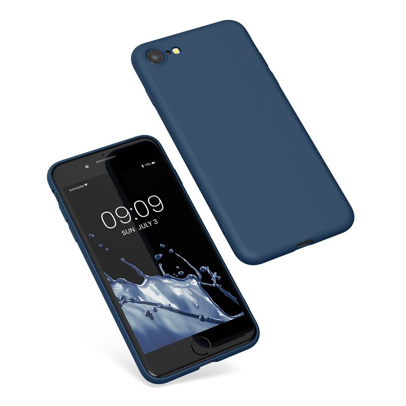 Laptop, Telefoane si Tablete - Telefoane mobile si accesorii - Accesorii Telefoane - Huse telefoane - Husa Kwmobile pentru iPhone SE3/SE2/SE (2022)/SE (2020), protectie la socuri, silicon, bleumarin - Infinity.ro