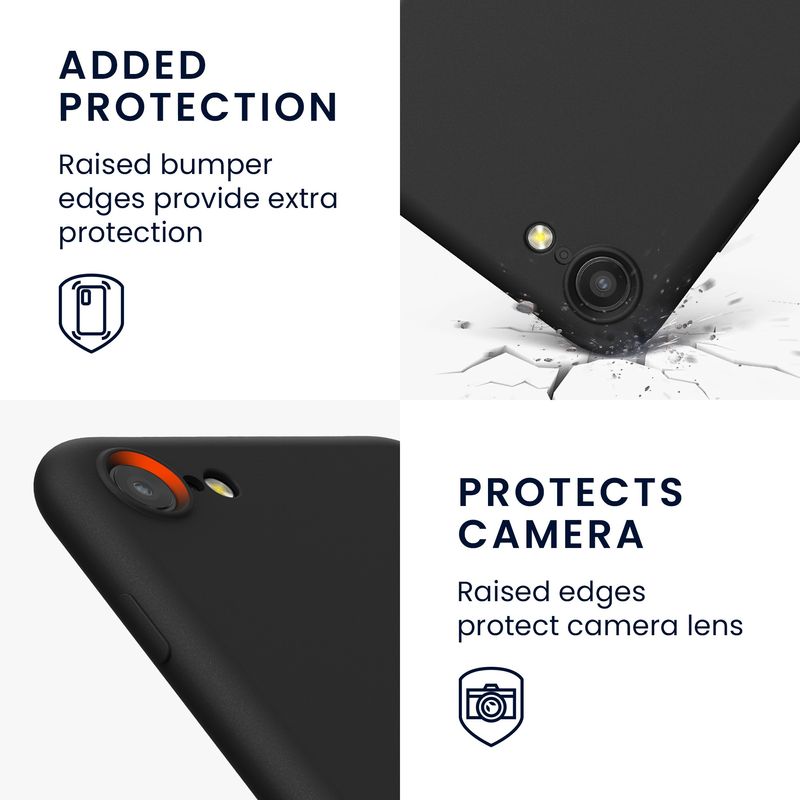 Laptop, Telefoane si Tablete - Telefoane mobile si accesorii - Accesorii Telefoane - Huse telefoane - Husa Kwmobile pentru iPhone SE3/SE2/SE (2022)/SE (2020), protectie la socuri, silicon, negru - Infinity.ro
