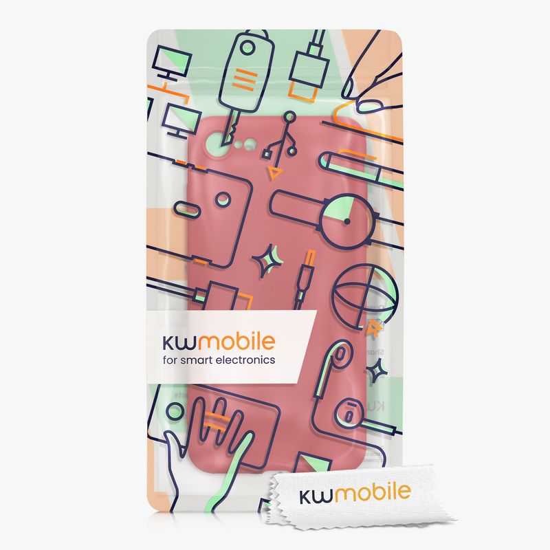 Laptop, Telefoane si Tablete - Telefoane mobile si accesorii - Accesorii Telefoane - Huse telefoane - Husa Kwmobile pentru iPhone SE3/SE2/SE (2022)/SE (2020), protectie la socuri, silicon, rosu - Infinity.ro