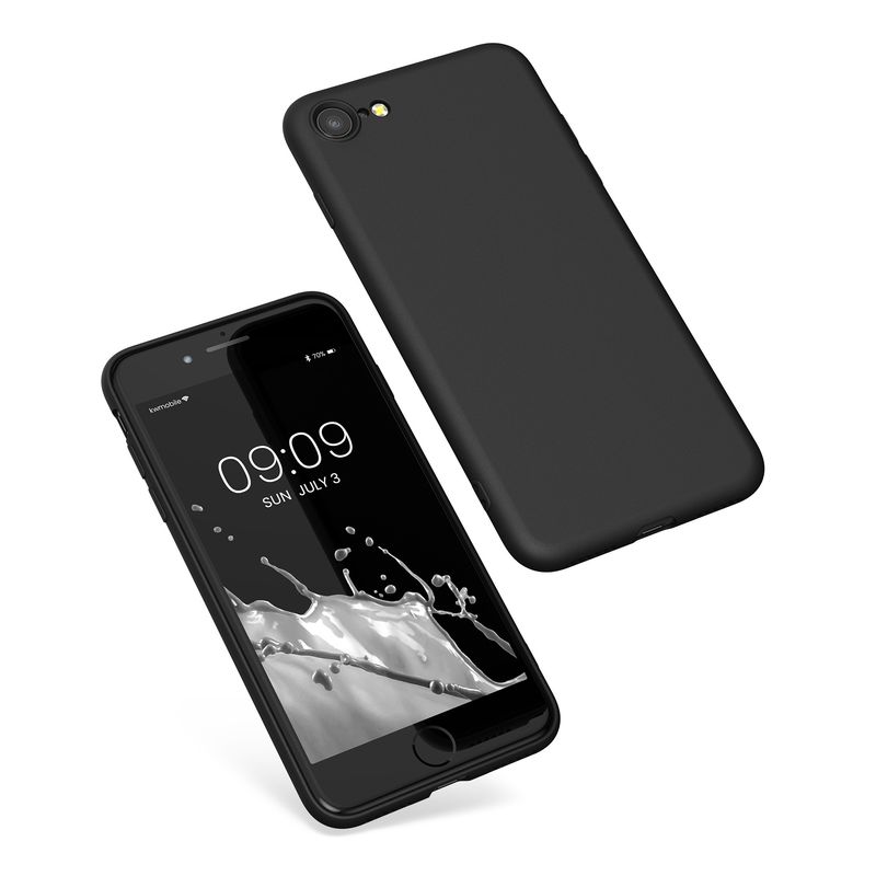 Laptop, Telefoane si Tablete - Telefoane mobile si accesorii - Accesorii Telefoane - Huse telefoane - Husa Kwmobile pentru iPhone SE3/SE2/SE (2022)/SE (2020), protectie la socuri, silicon, negru - Infinity.ro