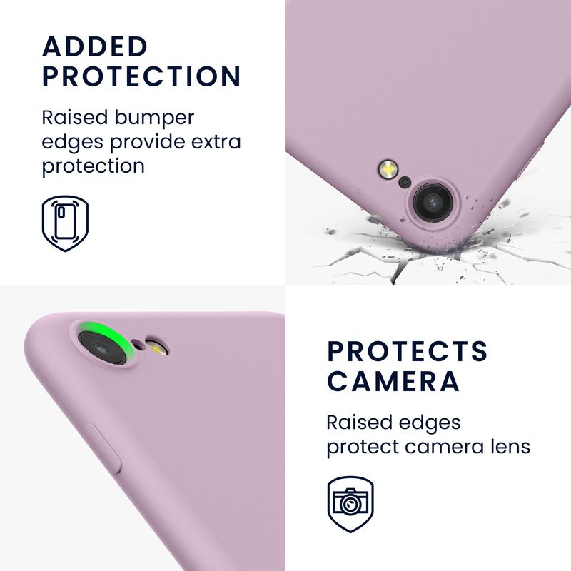Laptop, Telefoane si Tablete - Telefoane mobile si accesorii - Accesorii Telefoane - Huse telefoane - Husa Kwmobile pentru iPhone SE3/SE2/SE (2022)/SE (2020), protectie la socuri, silicon, mov - Infinity.ro