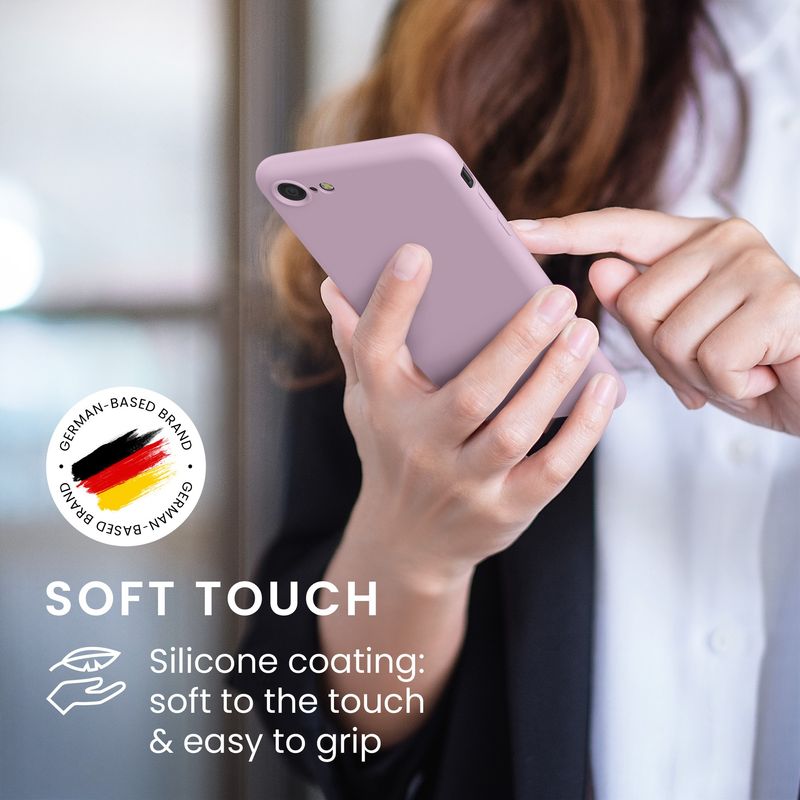 Laptop, Telefoane si Tablete - Telefoane mobile si accesorii - Accesorii Telefoane - Huse telefoane - Husa Kwmobile pentru iPhone SE3/SE2/SE (2022)/SE (2020), protectie la socuri, silicon, mov - Infinity.ro