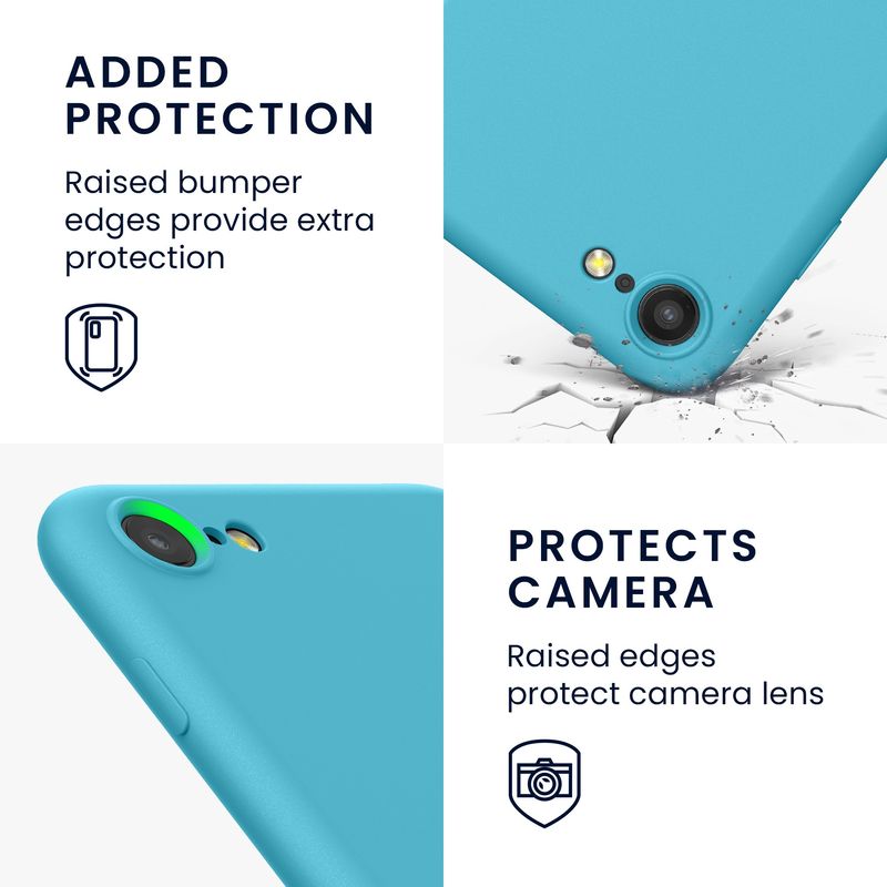 Laptop, Telefoane si Tablete - Telefoane mobile si accesorii - Accesorii Telefoane - Huse telefoane - Husa Kwmobile pentru iPhone SE3/SE2/SE (2022)/SE (2020), protectie la socuri, silicon, albastru - Infinity.ro