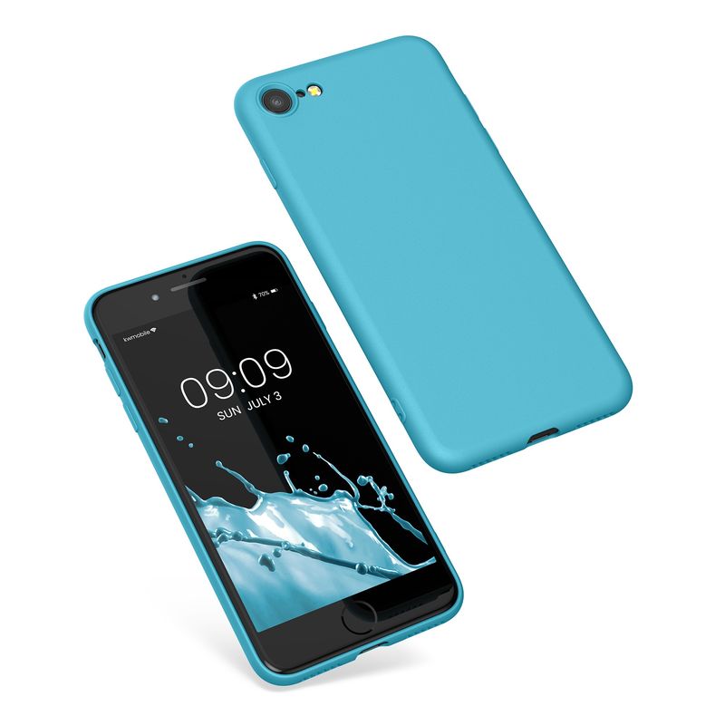 Laptop, Telefoane si Tablete - Telefoane mobile si accesorii - Accesorii Telefoane - Huse telefoane - Husa Kwmobile pentru iPhone SE3/SE2/SE (2022)/SE (2020), protectie la socuri, silicon, albastru - Infinity.ro
