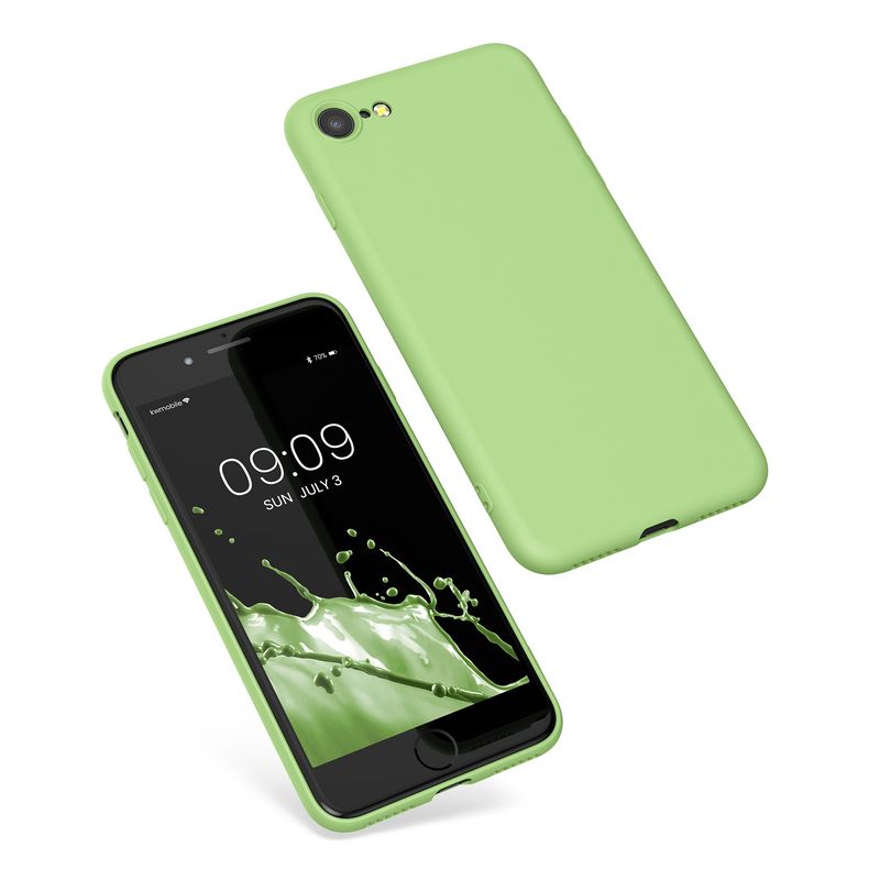 Laptop, Telefoane si Tablete - Telefoane mobile si accesorii - Accesorii Telefoane - Huse telefoane - Husa Kwmobile pentru iPhone SE3/SE2/SE (2022)/SE (2020), protectie la socuri, silicon, verde, rosu - Infinity.ro