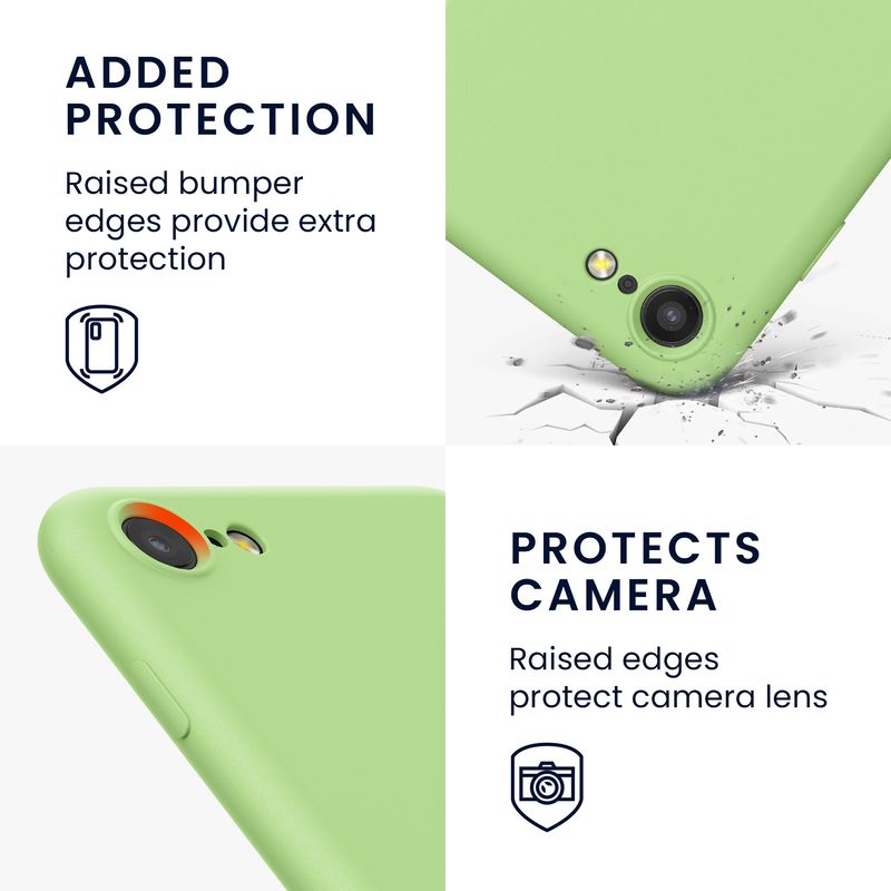 Laptop, Telefoane si Tablete - Telefoane mobile si accesorii - Accesorii Telefoane - Huse telefoane - Husa Kwmobile pentru iPhone SE3/SE2/SE (2022)/SE (2020), protectie la socuri, silicon, verde, rosu - Infinity.ro