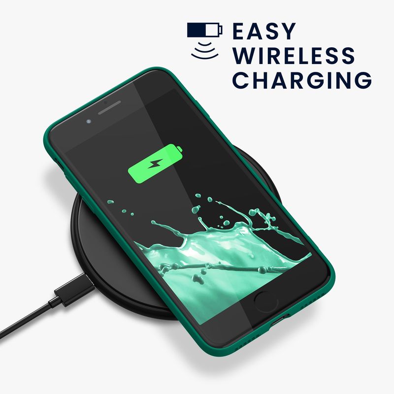 Laptop, Telefoane si Tablete - Telefoane mobile si accesorii - Accesorii Telefoane - Huse telefoane - Husa Kwmobile pentru iPhone SE3/SE2/SE (2022)/SE (2020), protectie la socuri, silicon, verde smarald - Infinity.ro