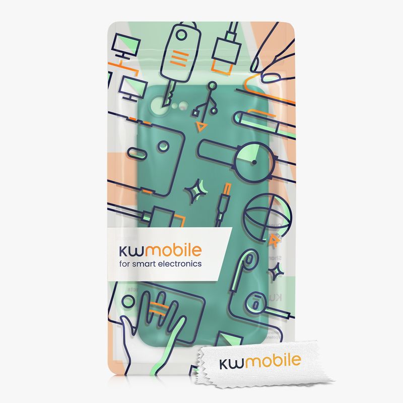 Laptop, Telefoane si Tablete - Telefoane mobile si accesorii - Accesorii Telefoane - Huse telefoane - Husa Kwmobile pentru iPhone SE3/SE2/SE (2022)/SE (2020), protectie la socuri, silicon, verde smarald - Infinity.ro