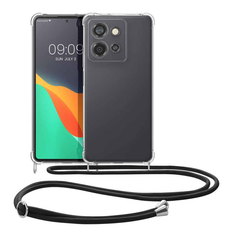 Laptop, Telefoane si Tablete - Telefoane mobile si accesorii - Accesorii Telefoane - Huse telefoane - Husa Kwmobile pentru Motorola Edge 60 Neo/Edge 50 Neo/ThinkPhone 25, antisoc, antizgarieturi, TPU, negru, transparent - Infinity.ro