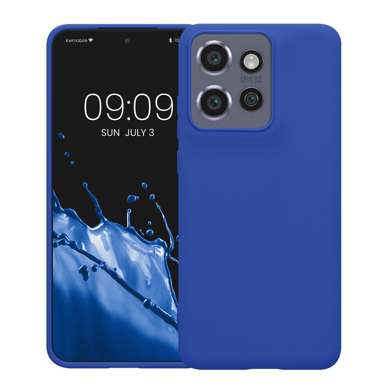 Laptop, Telefoane si Tablete - Telefoane mobile si accesorii - Accesorii Telefoane - Huse telefoane - Husa Kwmobile pentru Motorola Edge 60 Neo/Edge 50 Neo/ThinkPhone 25, incarcare wireless, TPU, albastru - Infinity.ro
