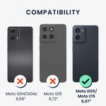 Laptop, Telefoane si Tablete - Telefoane mobile si accesorii - Accesorii Telefoane - Huse telefoane - Husa Kwmobile pentru Motorola Moto G05/Moto E15, incarcare wireless, anti-alunecare, silicon, albastru - Infinity.ro