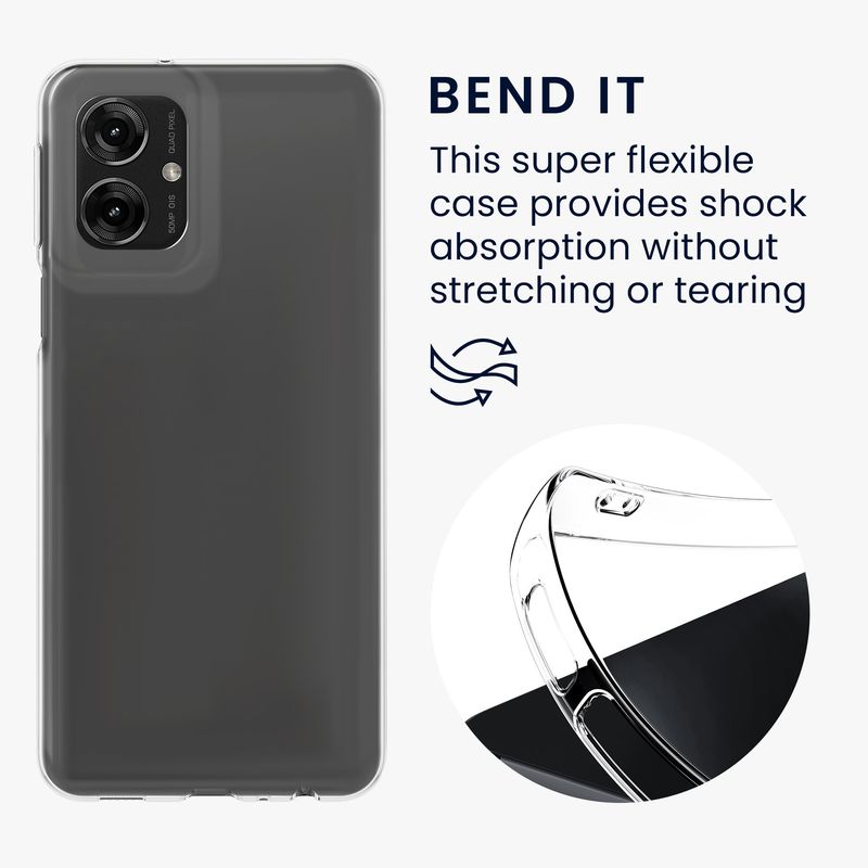 Laptop, Telefoane si Tablete - Telefoane mobile si accesorii - Accesorii Telefoane - Huse telefoane - Husa Kwmobile pentru Motorola Moto G55 5G, protectie la socuri, silicon, transparent - Infinity.ro