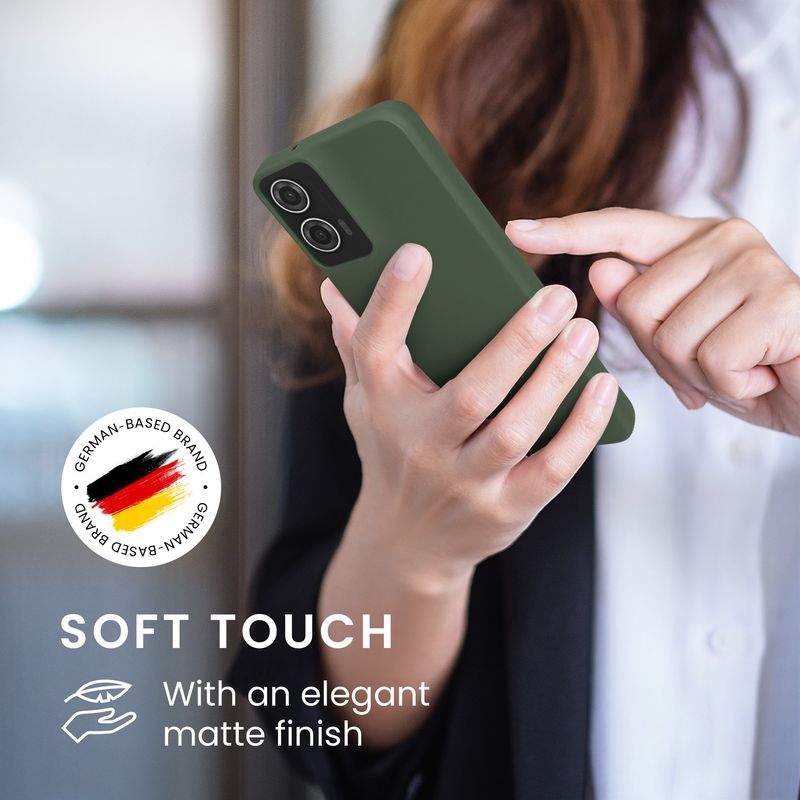 Laptop, Telefoane si Tablete - Telefoane mobile si accesorii - Accesorii Telefoane - Huse telefoane - Husa Kwmobile pentru Motorola Moto G35 5G, incarcare wireless, silicon, verde - Infinity.ro