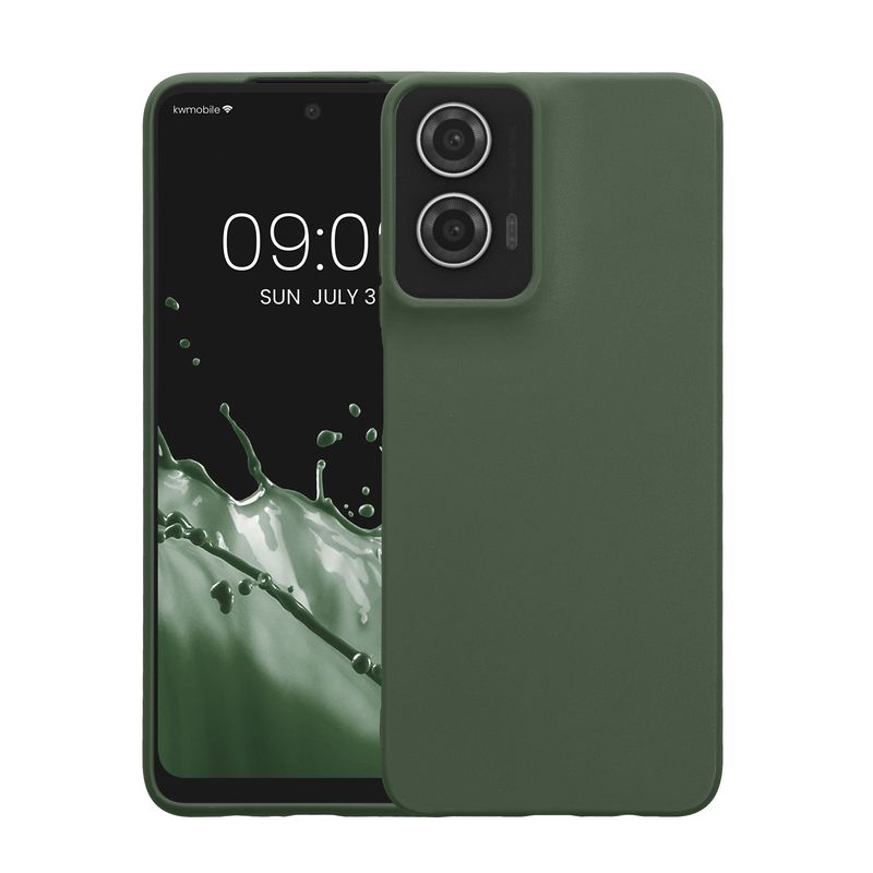 Laptop, Telefoane si Tablete - Telefoane mobile si accesorii - Accesorii Telefoane - Huse telefoane - Husa Kwmobile pentru Motorola Moto G35 5G, incarcare wireless, silicon, verde - Infinity.ro