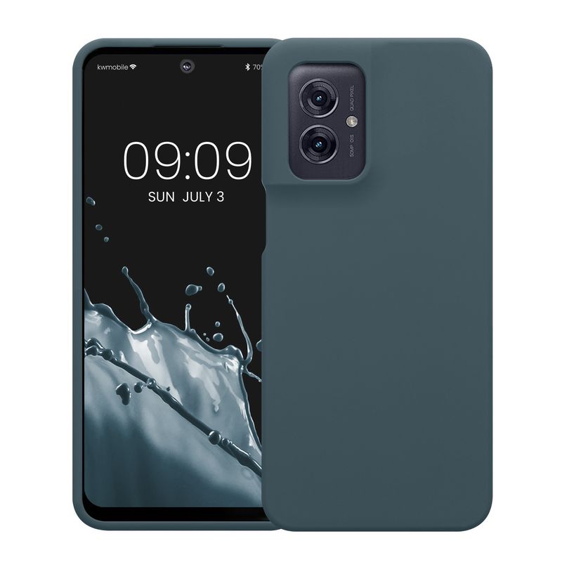 Laptop, Telefoane si Tablete - Telefoane mobile si accesorii - Accesorii Telefoane - Huse telefoane - Husa Kwmobile pentru Motorola Moto G55 5G, incarcare wireless, silicon, gri - Infinity.ro