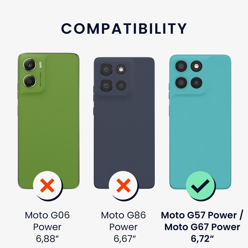 Laptop, Telefoane si Tablete - Telefoane mobile si accesorii - Accesorii Telefoane - Huse telefoane - Husa Kwmobile pentru Motorola Moto G57 Power/Moto G67 Power, anti-alunecare, silicon, negru - Infinity.ro