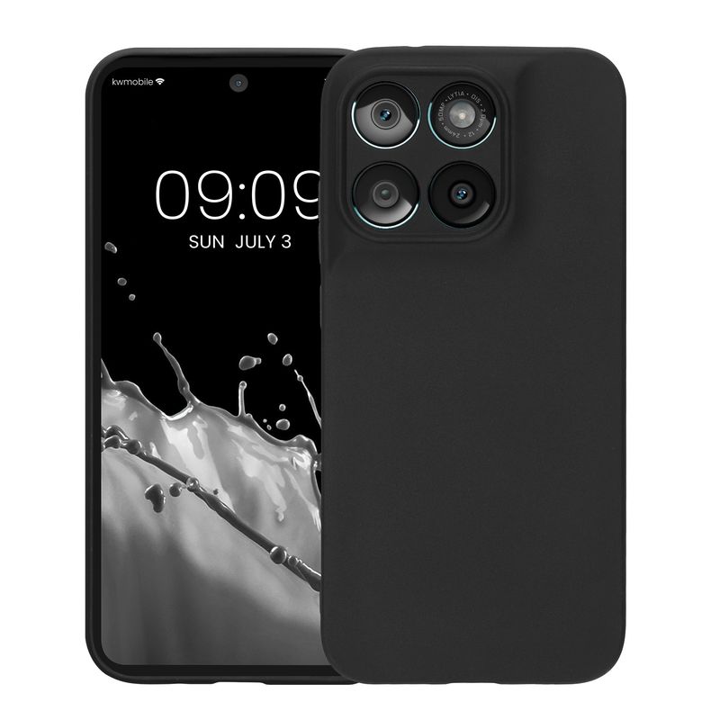 Laptop, Telefoane si Tablete - Telefoane mobile si accesorii - Accesorii Telefoane - Huse telefoane - Husa Kwmobile pentru Motorola Moto G67 5G/Moto G77 5G, anti-alunecare, silicon, negru - Infinity.ro