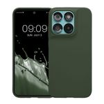 Laptop, Telefoane si Tablete - Telefoane mobile si accesorii - Accesorii Telefoane - Huse telefoane - Husa Kwmobile pentru Motorola Moto G67 5G/Moto G77 5G, incarcare wireless, anti-alunecare, silicon, verde - Infinity.ro