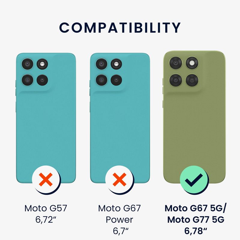 Laptop, Telefoane si Tablete - Telefoane mobile si accesorii - Accesorii Telefoane - Huse telefoane - Husa Kwmobile pentru Motorola Moto G67 5G/Moto G77 5G, anti-alunecare, silicon, negru - Infinity.ro