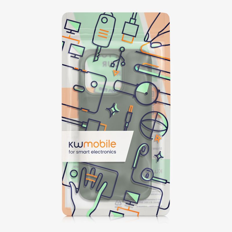 Laptop, Telefoane si Tablete - Telefoane mobile si accesorii - Accesorii Telefoane - Huse telefoane - Husa Kwmobile pentru Motorola Moto G67 5G/Moto G77 5G, incarcare wireless, anti-alunecare, silicon, verde - Infinity.ro