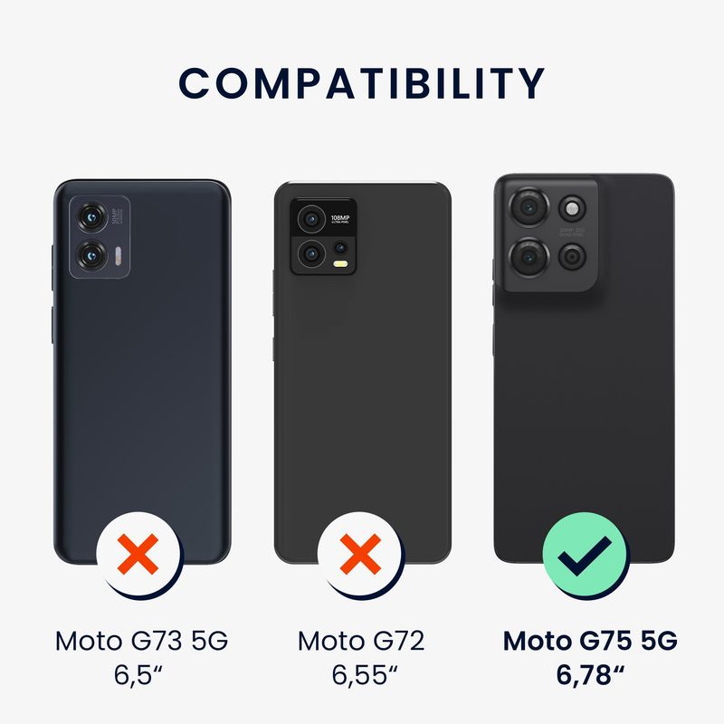 Laptop, Telefoane si Tablete - Telefoane mobile si accesorii - Accesorii Telefoane - Huse telefoane - Husa Kwmobile pentru Motorola Moto G75 5G, incarcare wireless, silicon, negru - Infinity.ro