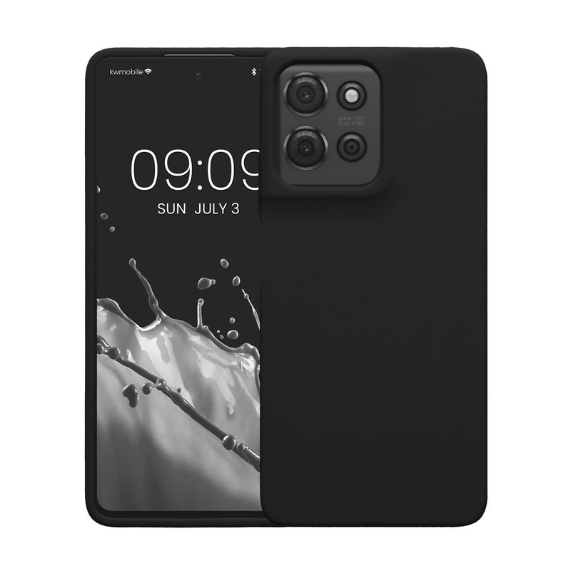 Laptop, Telefoane si Tablete - Telefoane mobile si accesorii - Accesorii Telefoane - Huse telefoane - Husa Kwmobile pentru Motorola Moto G75 5G, incarcare wireless, silicon, negru - Infinity.ro