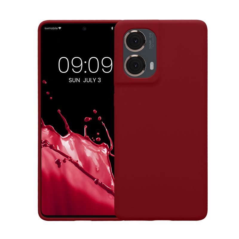 Laptop, Telefoane si Tablete - Telefoane mobile si accesorii - Accesorii Telefoane - Huse telefoane - Husa Kwmobile pentru Motorola Moto G85 5G, incarcare wireless, silicon, rosu - Infinity.ro