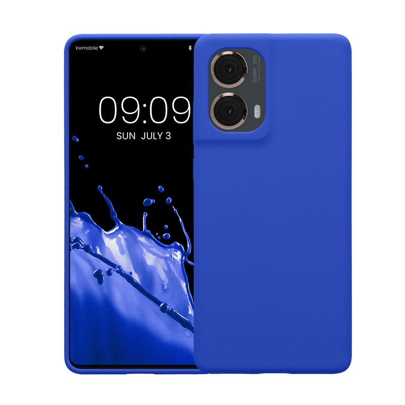 Laptop, Telefoane si Tablete - Telefoane mobile si accesorii - Accesorii Telefoane - Huse telefoane - Husa Kwmobile pentru Motorola Moto G85 5G, incarcare wireless, silicon, albastru - Infinity.ro
