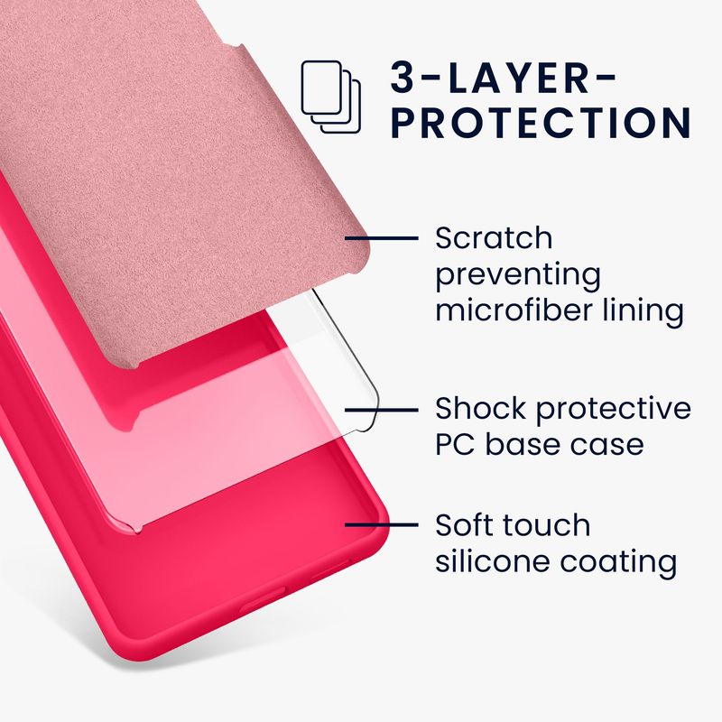 Laptop, Telefoane si Tablete - Telefoane mobile si accesorii - Accesorii Telefoane - Huse telefoane - Husa Kwmobile pentru Motorola Moto G85 5G, incarcare wireless, silicon, roz - Infinity.ro