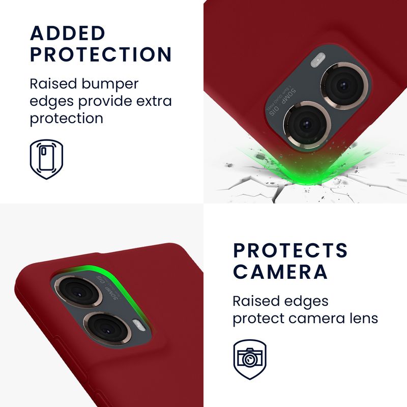 Laptop, Telefoane si Tablete - Telefoane mobile si accesorii - Accesorii Telefoane - Huse telefoane - Husa Kwmobile pentru Motorola Moto G85 5G, incarcare wireless, silicon, rosu - Infinity.ro