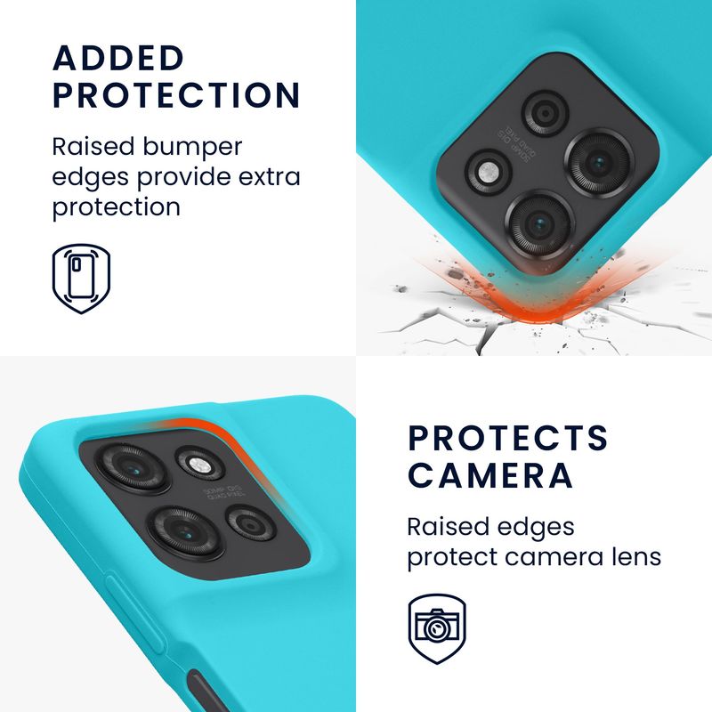 Laptop, Telefoane si Tablete - Telefoane mobile si accesorii - Accesorii Telefoane - Huse telefoane - Husa Kwmobile pentru Motorola Moto G75 5G, incarcare wireless, silicon, albastru - Infinity.ro