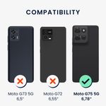 Laptop, Telefoane si Tablete - Telefoane mobile si accesorii - Accesorii Telefoane - Huse telefoane - Husa Kwmobile pentru Motorola Moto G75 5G, incarcare wireless, silicon, rosu - Infinity.ro