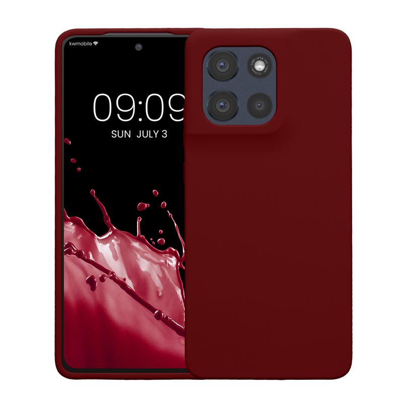 Laptop, Telefoane si Tablete - Telefoane mobile si accesorii - Accesorii Telefoane - Huse telefoane - Husa Kwmobile pentru Motorola Moto G86 5G, incarcare wireless, silicon, rosu - Infinity.ro