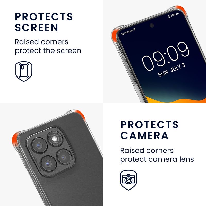 Laptop, Telefoane si Tablete - Telefoane mobile si accesorii - Accesorii Telefoane - Huse telefoane - Husa Kwmobile pentru Motorola Moto G86 5G, protectie la socuri, TPU, negru, transparent - Infinity.ro
