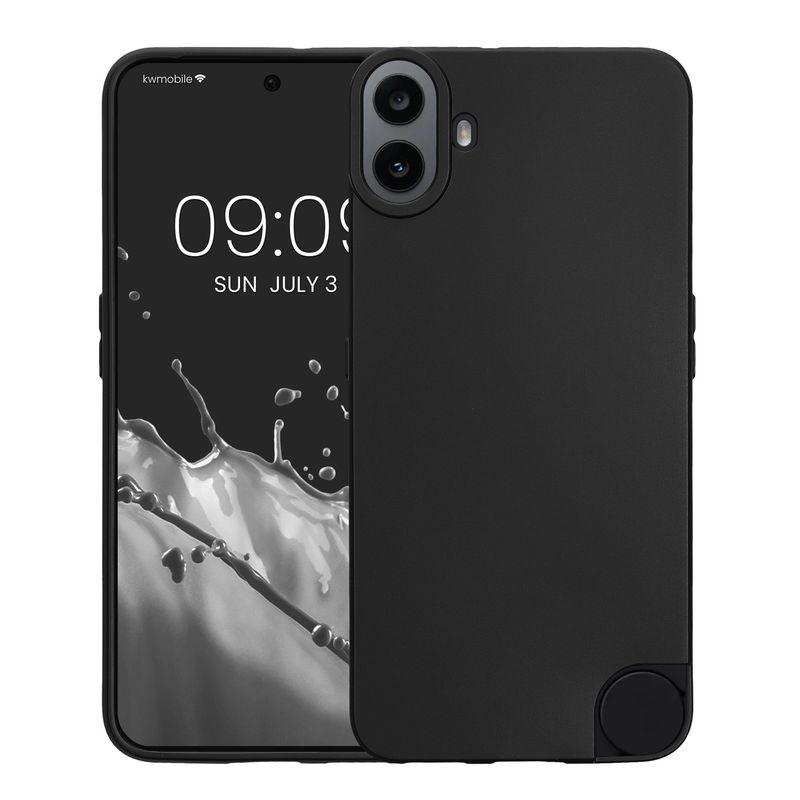 Laptop, Telefoane si Tablete - Telefoane mobile si accesorii - Accesorii Telefoane - Huse telefoane - Husa Kwmobile pentru Nothing Phone 1, anti-alunecare, silicon, negru - Infinity.ro