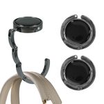 Casa si Gradina - Mobilier - Feronerie si accesorii mobila - Set 2 carlige de masa pentru geanta Kwmobile, inchidere magnetica, pliabile, anti-alunecare, metal, gri - Infinity.ro